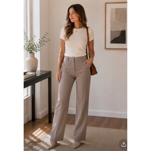 Joe B by Joe Benbasset Women Taupe Brown Straight Leg Dress Pants